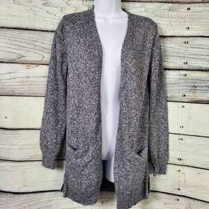 Old Navy Women’s Gray Open Front Cardigan Sweater Small Pockets Cozy Knit